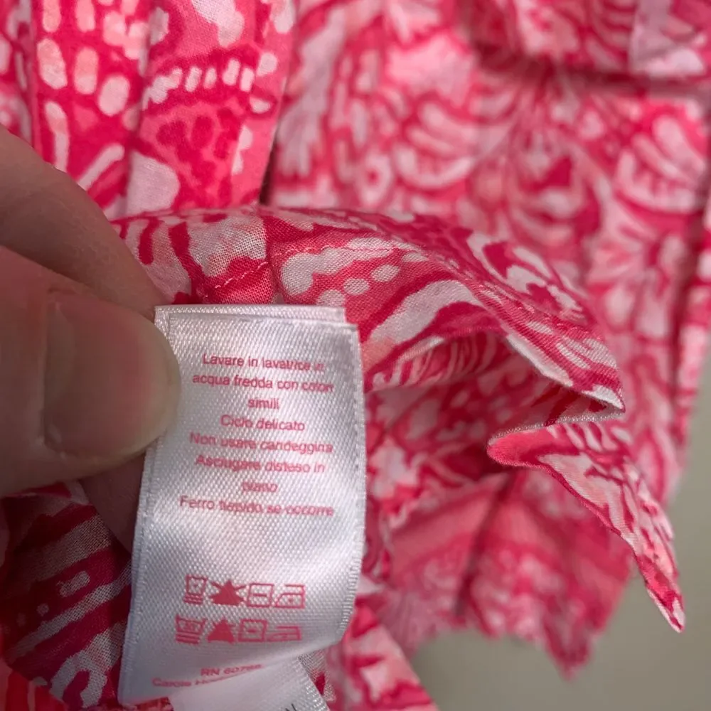 Oscar de la Renta Pink Label Pink Button Down Pajama Top Size XL - Picture 10 of 12